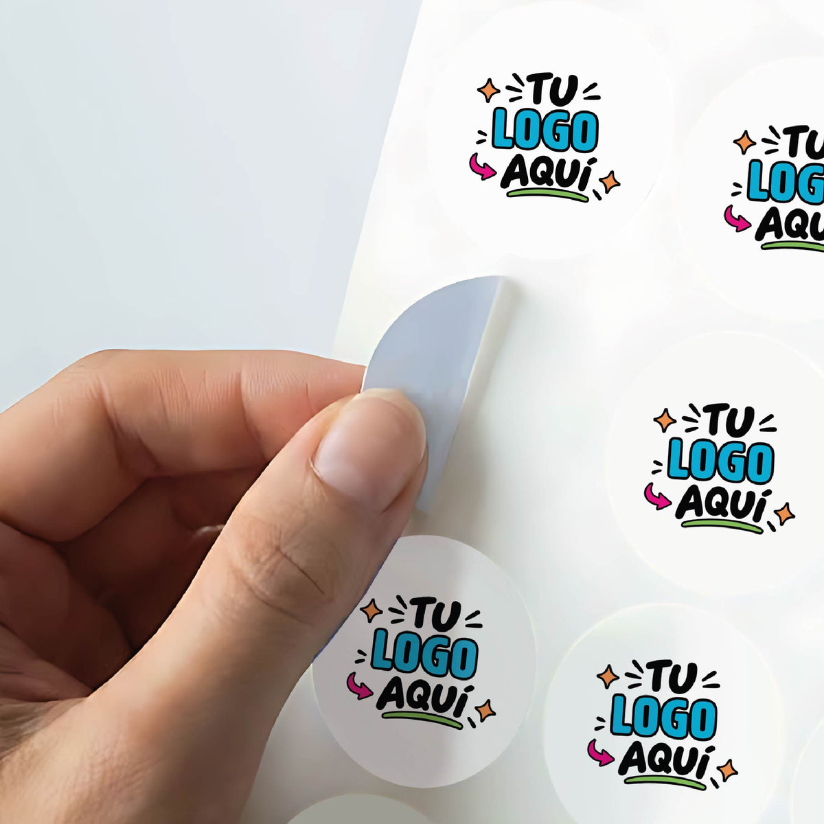 100 Unid Adhesivos Troquelados hasta 5cm
