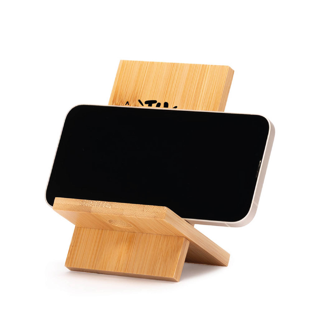10 Unid Porta Celular de Bambú Personalizado