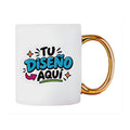 Taza con Mango Dorado Personalizada