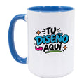 Pack 6 Tazas 15 oz Fondo Azul Personalizadas