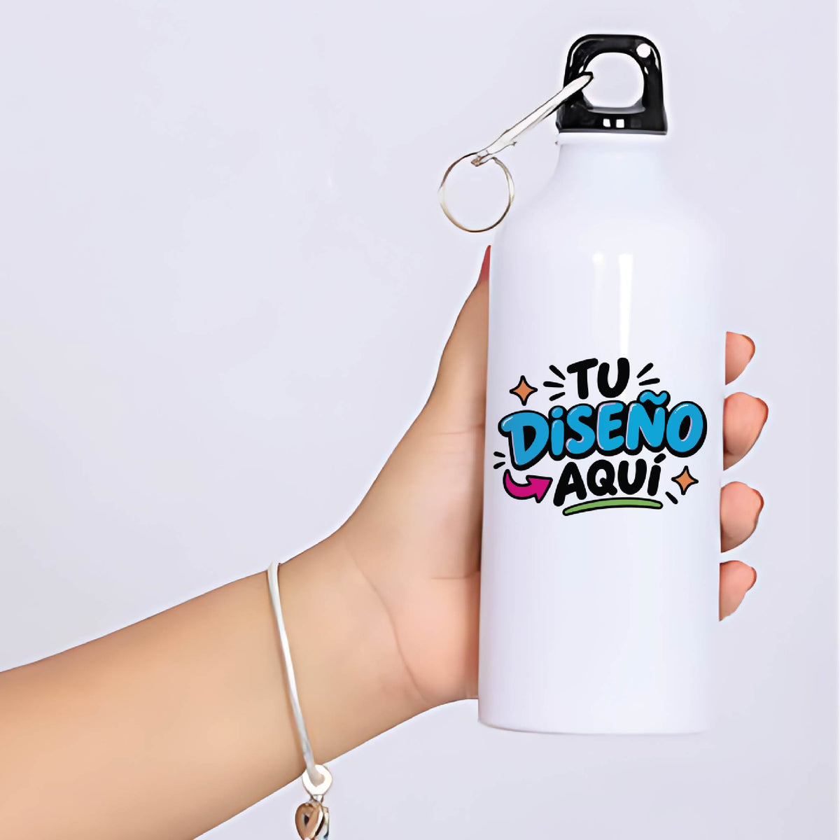 Botella Deportiva Personalizada con Gancho