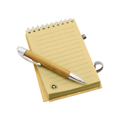 10 Unid Libreta de Bambú Personalizada