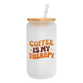 MasonJar Tapa Bambú y Bombilla Coffee Therapy