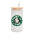 MasonJar Tapa Bambú y Bombilla Snoopy