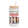 MasonJar Tapa Bambú y Bombilla Stranger Things