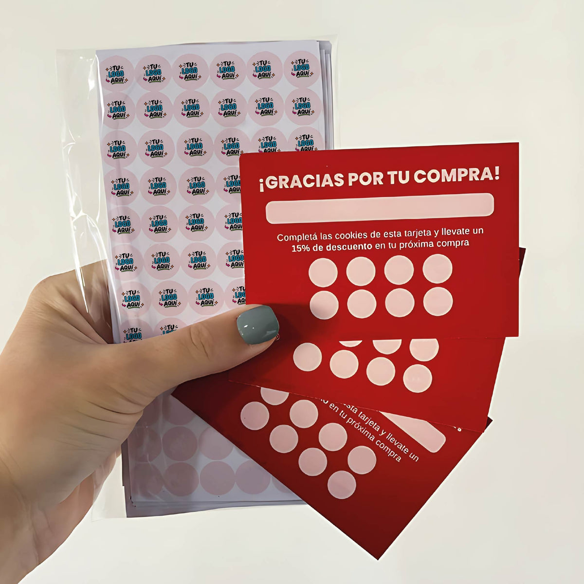 Pack de Fidelización Personalizado | 100 Tarjetas + 1000 Stickers