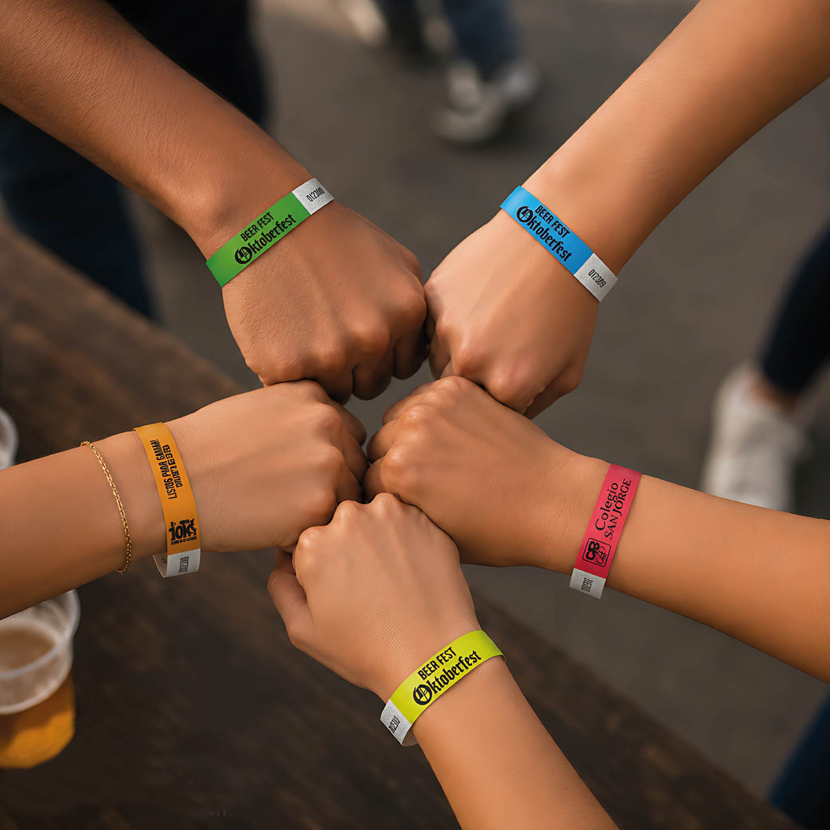 200 Unid Pulseras Personalizadas para Eventos