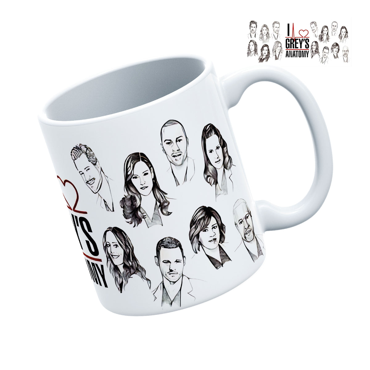 Taza Grey's Anatomy Personajes