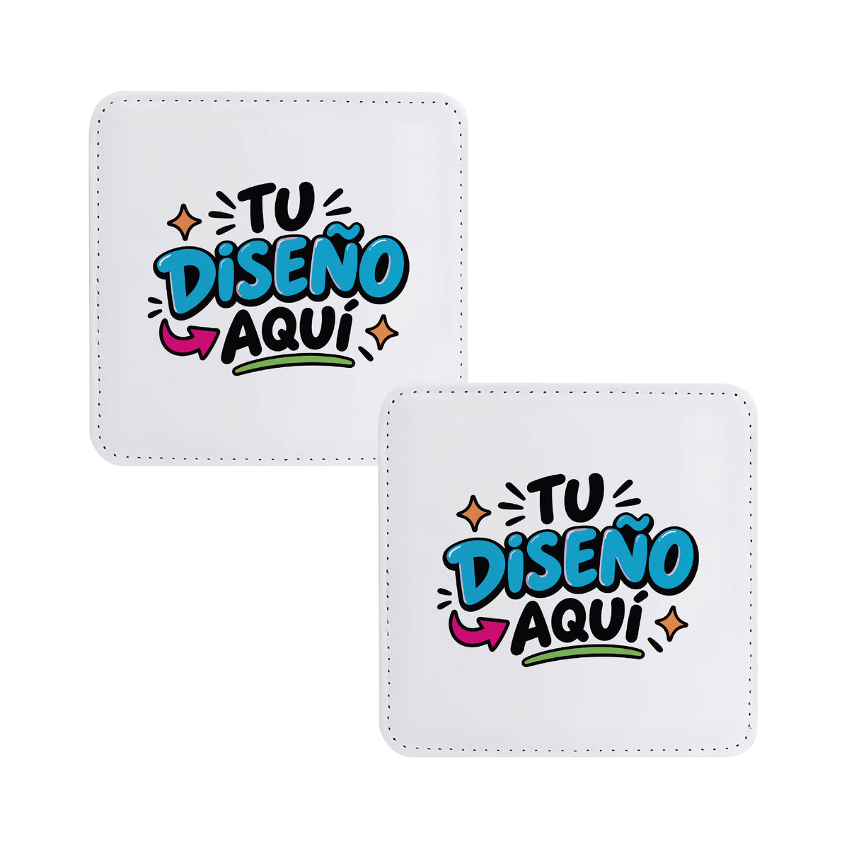 Set de 2 Posavasos Personalizados – ¡Con Tu Diseño!