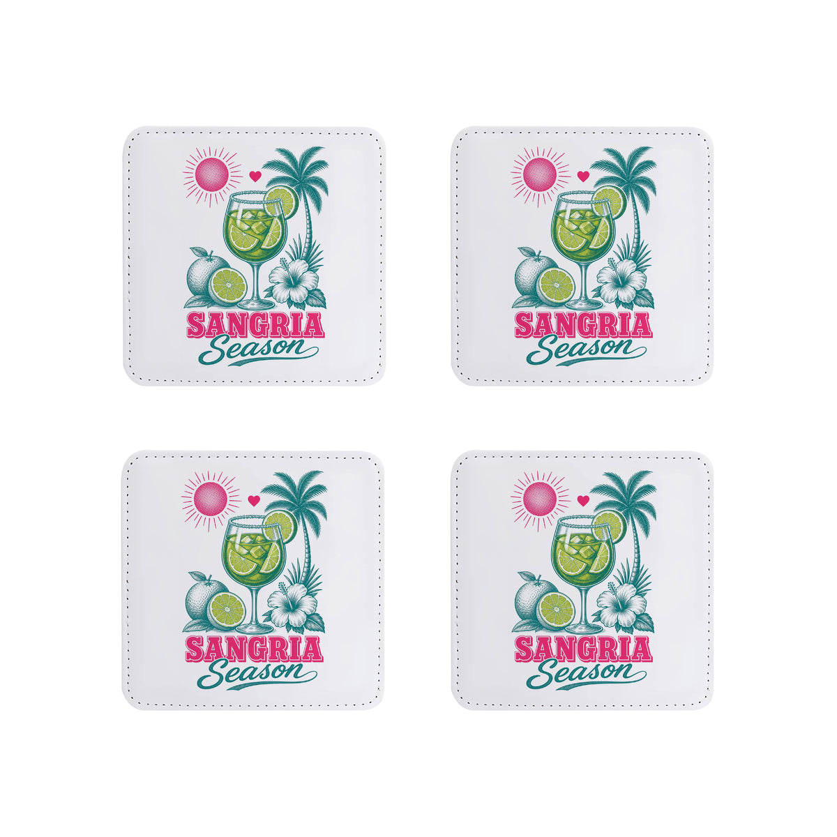 Set de 4 Posavasos Sangría Season  🍷🍊