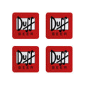 Set de 4 Posavasos Duff – Diseño Los Simpson