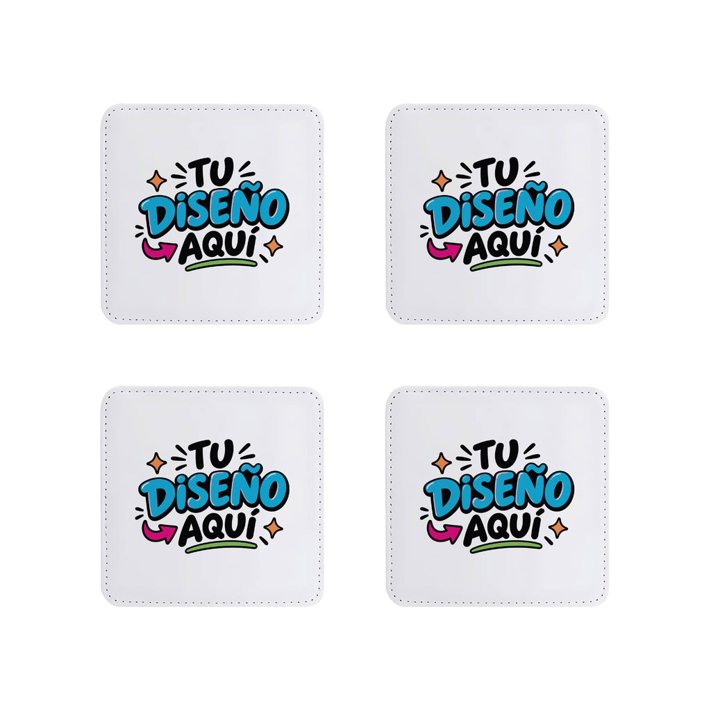 Set de 4 Posavasos Personalizados – ¡Con Tu Diseño!