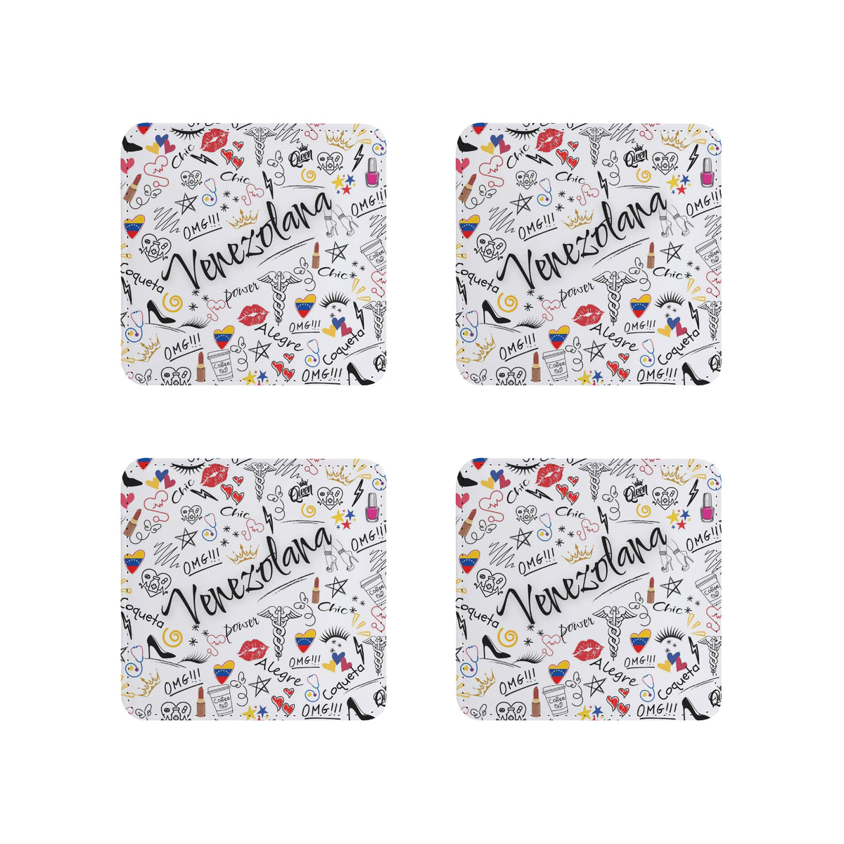 Set de 4 Posavasos Venezolana