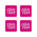 Set de 4 Posavasos Cafecito y Chisme