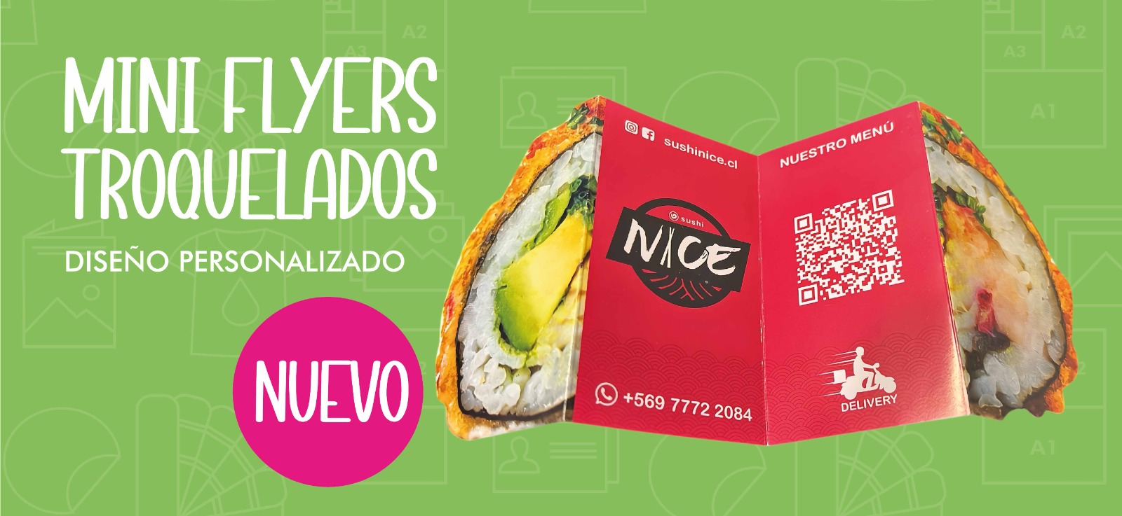 Destaca tu negocio con nuestros mini flyers con forma personalizados, ideales para promociones, eventos, tarjetas publicitarias y difusión de marcas. En Dale Color fabricamos mini flyers creativos con diseños troquelados que llaman la atención y generan mayor impacto visual para tu empresa o emprendimiento. Nuestros mini flyers son perfectos para: cafeterías y restaurantes barberías y peluquerías tiendas y pymes promociones de productos descuentos y eventos branding corporativo Imprimimos mini flyers en alta calidad, con distintos tamaños, formas y terminaciones para que tu marca destaque frente a la competencia. Puedes personalizar colores, logos, promociones y diseños según la identidad de tu negocio. Ofrecemos impresión rápida y atención personalizada en Santiago para empresas y emprendedores que buscan material publicitario original.